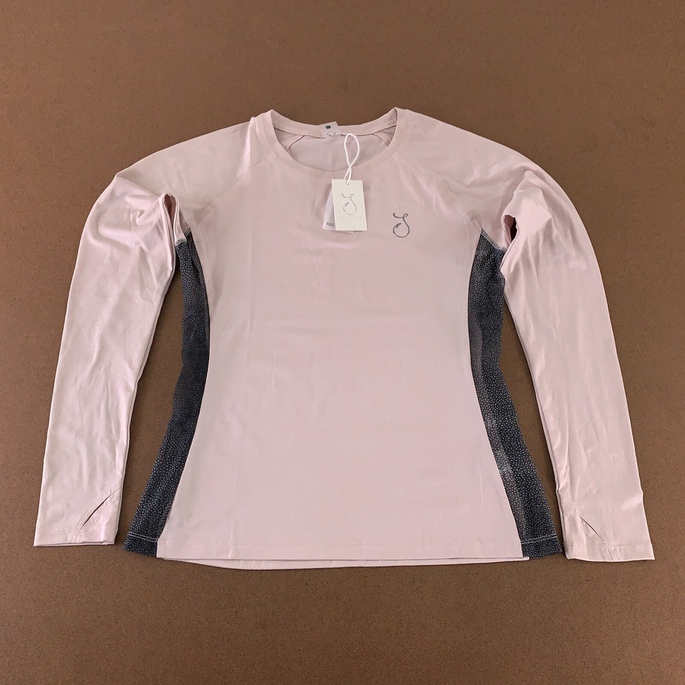Reel Skipper Women's Size Large Pink Gray Long Sleeve Vented Performance Top New